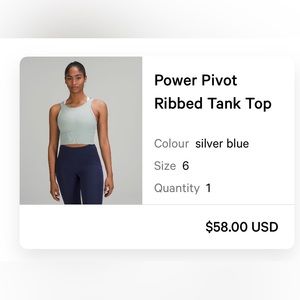 Power Pivot Ribbed Tank Top